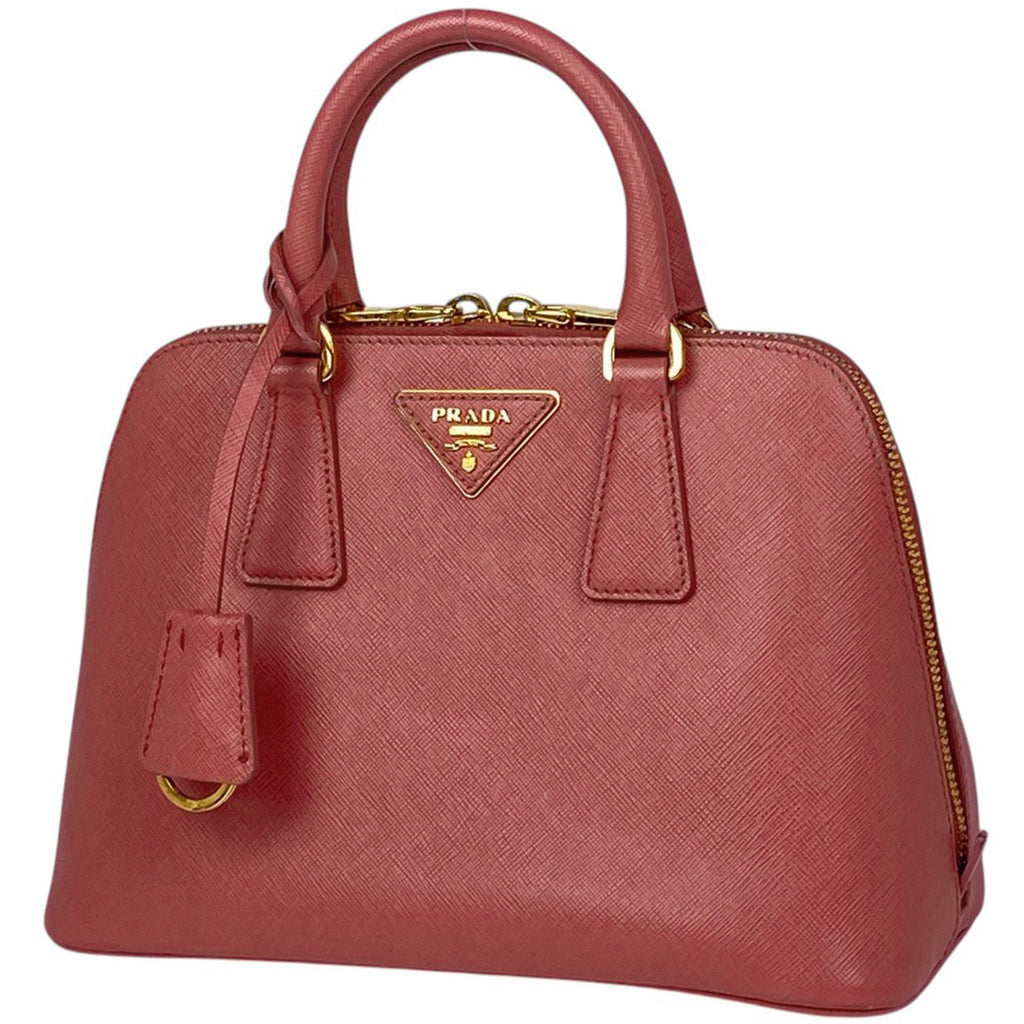 プラダ ロゴプレート ハンドバッグ 2WAY ショルダーバッグ ハンドバッグ レザー ピンク レディース 【中古】brbag