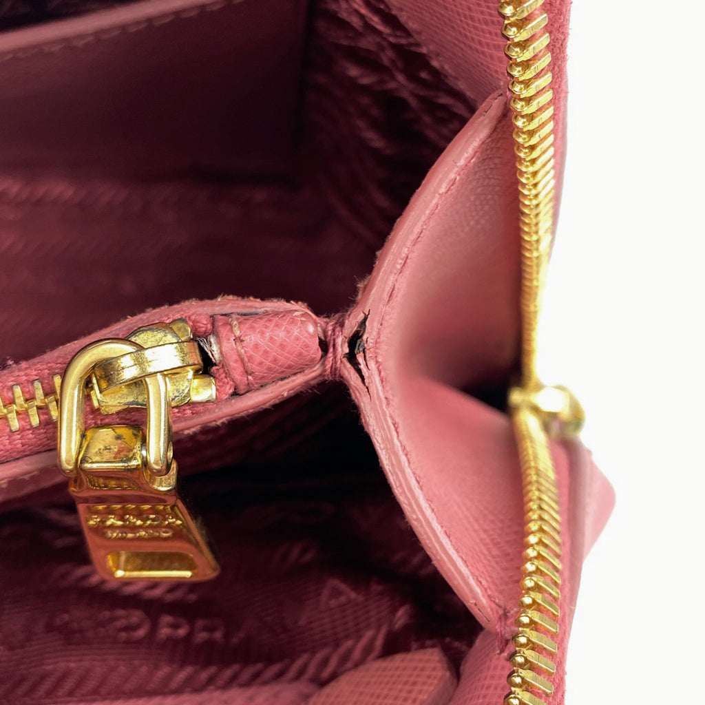 プラダ ロゴプレート ハンドバッグ 2WAY ショルダーバッグ ハンドバッグ レザー ピンク レディース 【中古】brbag