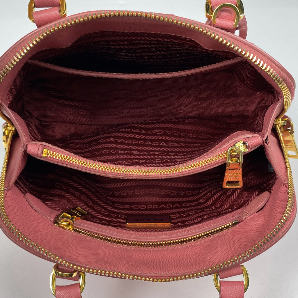 プラダ ロゴプレート ハンドバッグ 2WAY ショルダーバッグ ハンドバッグ レザー ピンク レディース 【中古】brbag