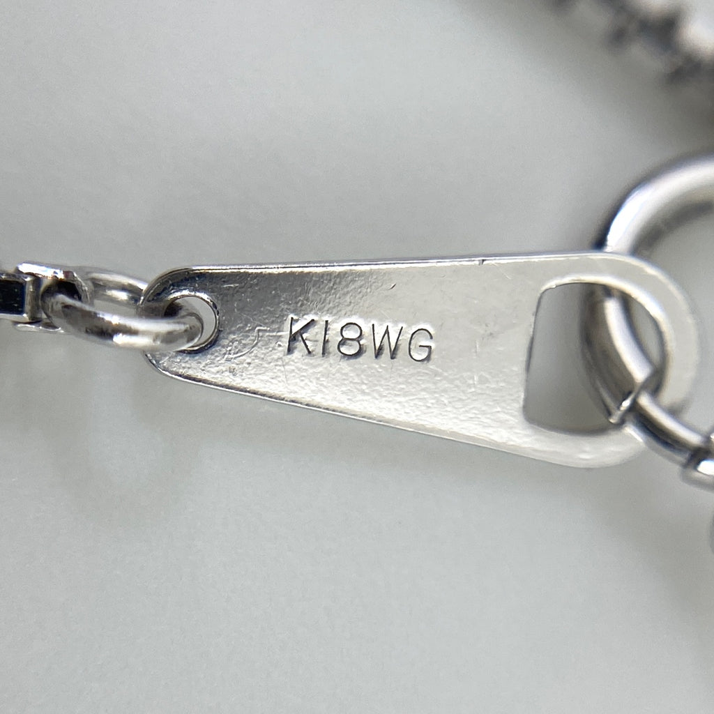 メレダイヤ デザインネックレス WG ホワイトゴールド ペンダント ネックレス K18 WG ダイヤモンド レディース 【中古】nbjwl