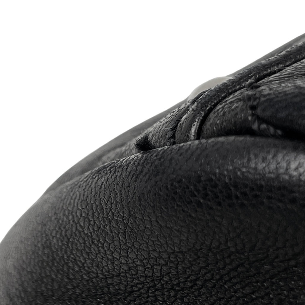 シャネル ココマーク チェーン ショルダーバッグ マトラッセ レザー ブラック レディース 【中古】 brbag