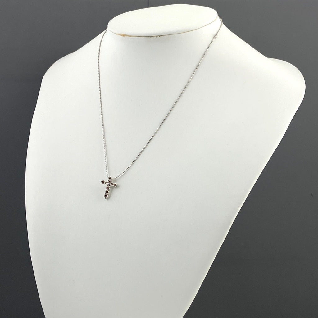 【在庫一掃】 メレダイヤ デザインネックレス プラチナ ペンダント ネックレス Pt900 Pt850 ダイヤモンド レディース 【中古】 nbjwl