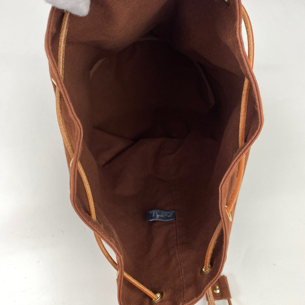 エルメス ポロション ミミル GM 巾着型 Hロゴ リュック リュック キャンバス ブラウン レディース 【中古】 brbag