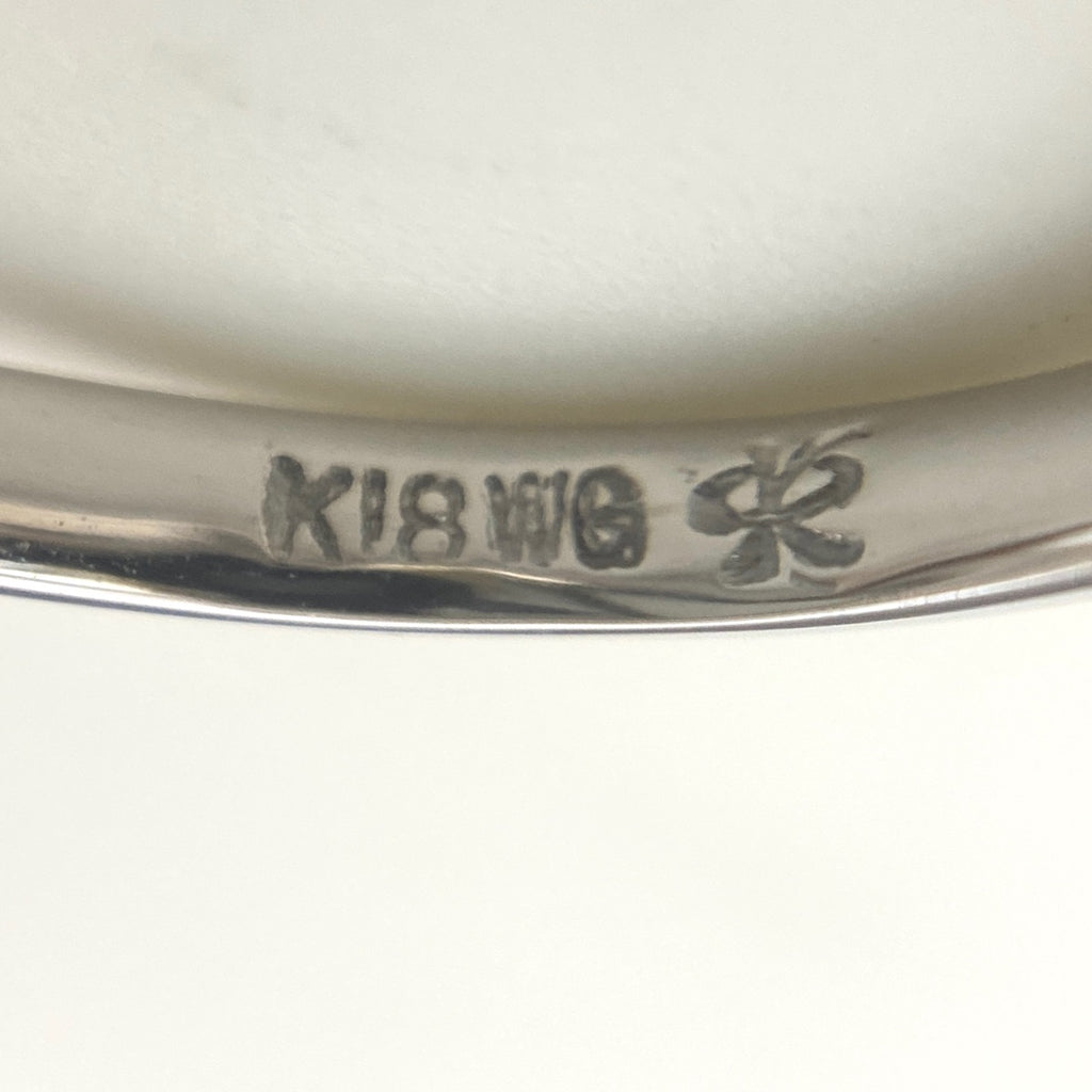 カラッチ フラワーモチーフ デザインリング WG ホワイトゴールド 指輪 メレダイヤ トリートメントダイヤ リング 12.5号 K18 WG ダイヤモンド レディース 【中古】brjwl