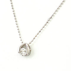 ダイヤモンド デザインネックレス WG ホワイトゴールド ペンダント ネックレス K18 WG ダイヤモンド レディース 【中古】nbjwl
