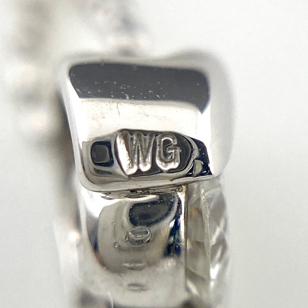ダイヤモンド デザインネックレス WG ホワイトゴールド ペンダント ネックレス K18 WG ダイヤモンド レディース 【中古】nbjwl