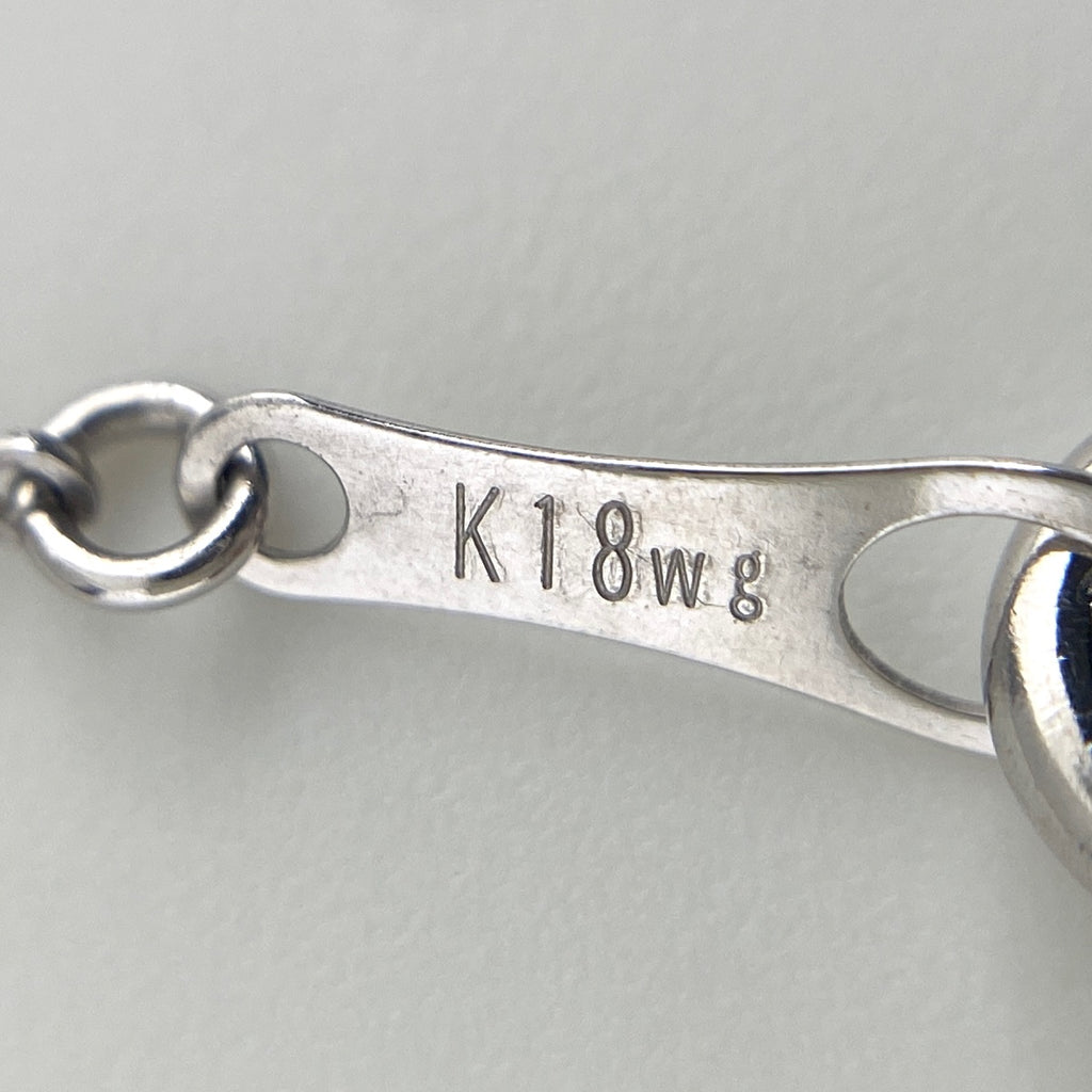 メレダイヤ デザインネックレス WG ホワイトゴールド ペンダント ネックレス K18 WG ダイヤモンド レディース 【中古】nbjwl