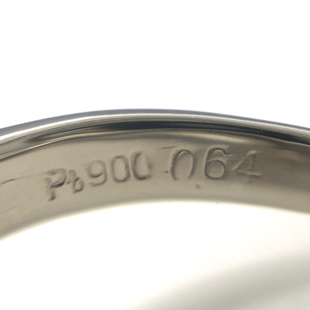 ルビー デザインリング プラチナ 指輪 メレダイヤ リング 14.5号 Pt900 ルビー ダイヤモンド レディース 【中古】nbjwl
