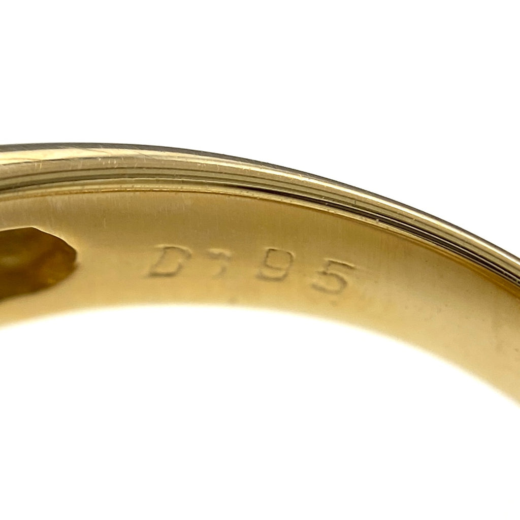 フラワーモチーフ デザインリング YG イエローゴールド 指輪 花 リング 13号 K18 ダイヤモンド レディース 【中古】nbjwl