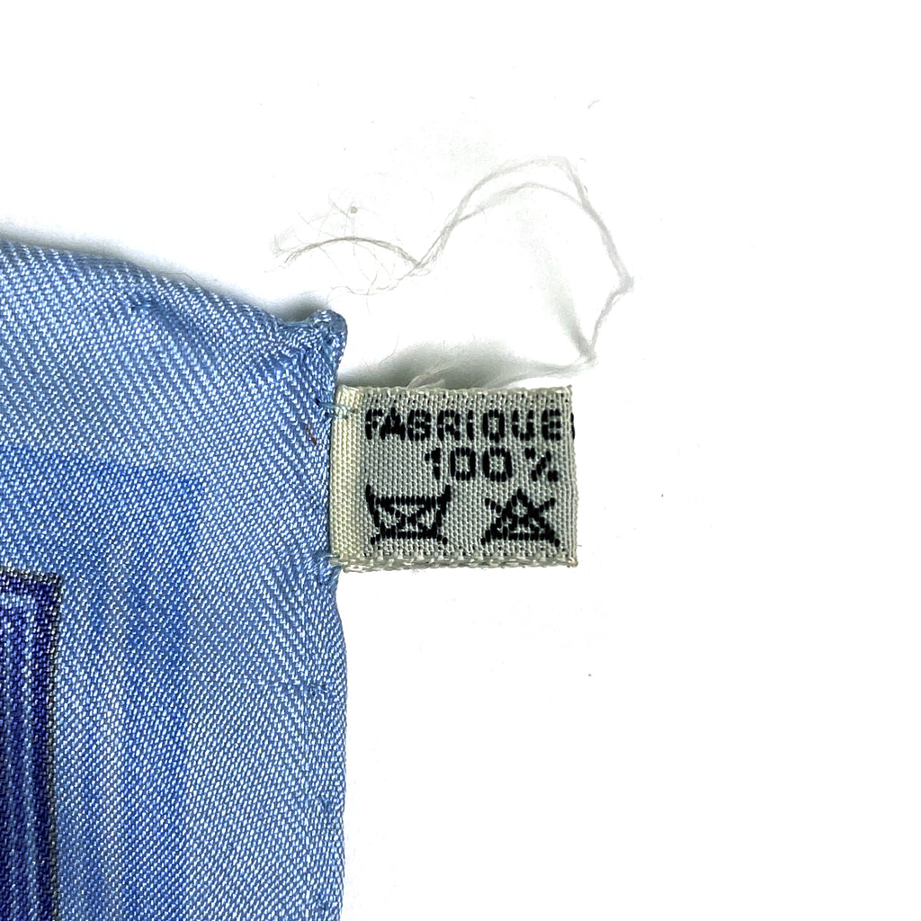 【最終値引き】 エルメス カレ 90 Mare aux Canards アヒルの池 スカーフ シルク ライトブルー レディース 【中古】 brbag