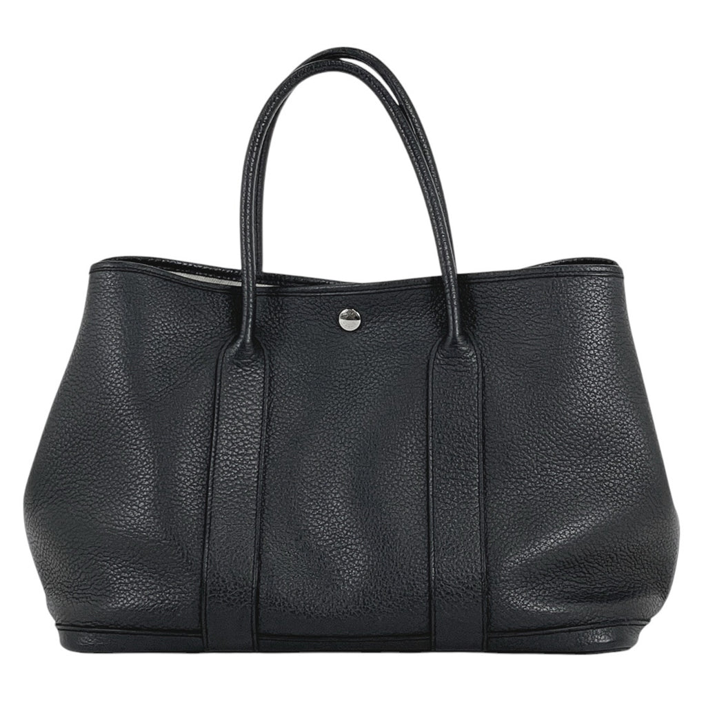 エルメス ガーデンパーティ PM ハンドバッグ グレー ブラック トートバッグ ネゴンダ □R レディース 【中古】brbag