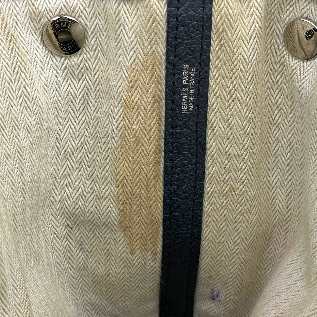 エルメス ガーデンパーティ PM ハンドバッグ グレー ブラック トートバッグ ネゴンダ □R レディース 【中古】brbag