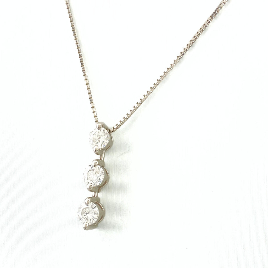 メレダイヤ デザインネックレス プラチナ ペンダント ネックレス Pt850 ダイヤモンド レディース 【中古】nbjwl