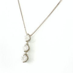 メレダイヤ デザインネックレス プラチナ ペンダント ネックレス Pt850 ダイヤモンド レディース 【中古】nbjwl
