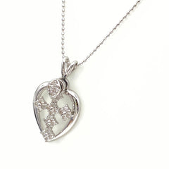メレダイヤ デザインネックレス WG ホワイトゴールド ペンダント ネックレス K18 WG ダイヤモンド レディース 【中古】nbjwl