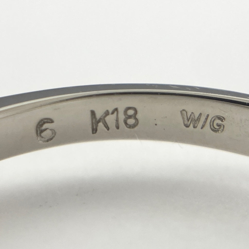 メレダイヤ デザインリング WG ホワイトゴールド 指輪 リング 11.5号 K18 WG ダイヤモンド レディース 【中古】 ラッピング可