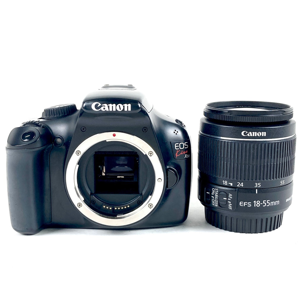 キヤノン Canon EOS Kiss X50 EF-S 18-55 IS II レンズキット ブラック デジタル 一眼レフカメラ 【中古】