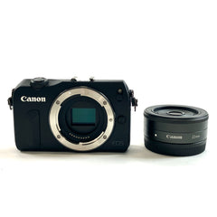 キヤノン Canon EOS Kiss M ボディ ブラック+EF-M 22mm F2 STM ブラック デジタル ミラーレス 一眼カメラ 【中古】