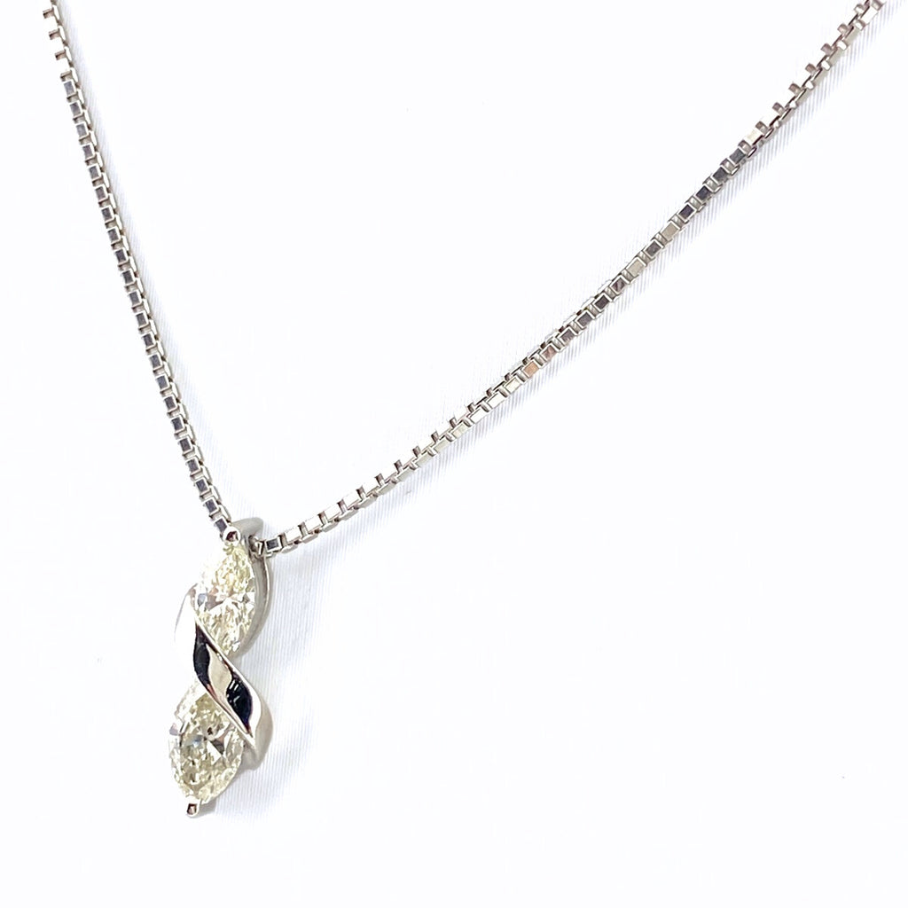 メレダイヤ デザインネックレス プラチナ ペンダント ネックレス Pt900 Pt850 ダイヤモンド レディース 【中古】nbjwl