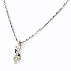 メレダイヤ デザインネックレス プラチナ ペンダント ネックレス Pt900 Pt850 ダイヤモンド レディース 【中古】nbjwl