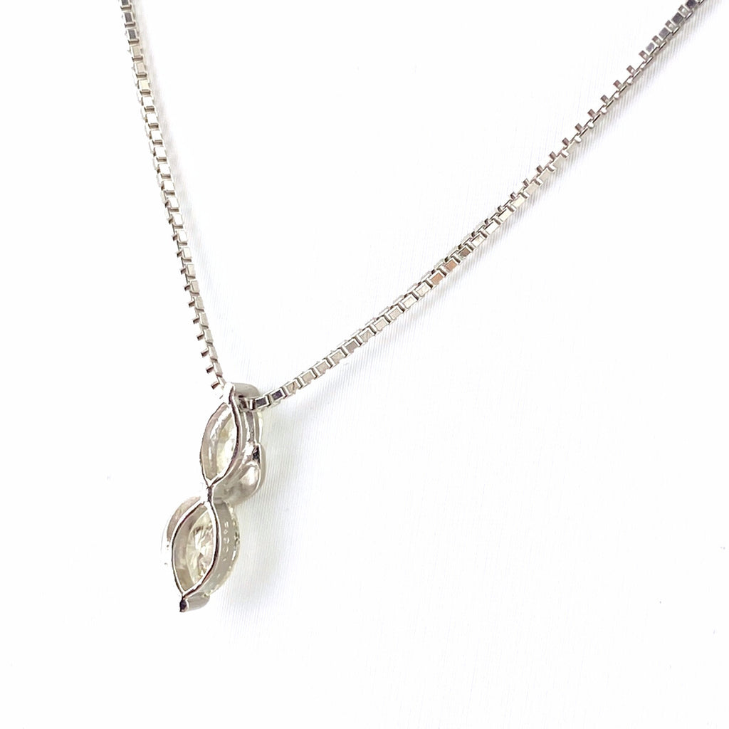 メレダイヤ デザインネックレス プラチナ ペンダント ネックレス Pt900 Pt850 ダイヤモンド レディース 【中古】nbjwl