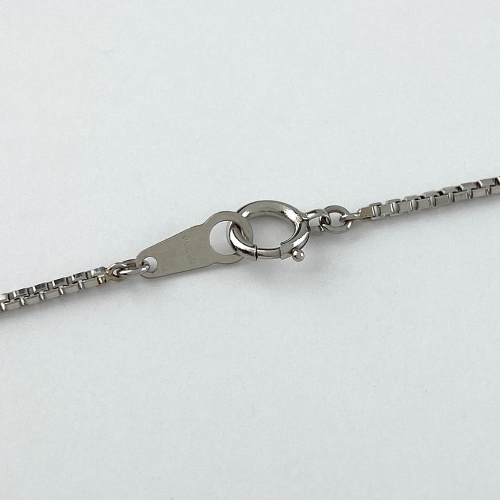 【在庫一掃】 サファイア デザインネックレス プラチナ ペンダント メレダイヤ ネックレス Pt900 Pt850 サファイア レディース 【中古】 nbjwl