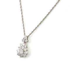 メレダイヤ デザインネックレス プラチナ ペンダント ネックレス Pt900 Pt850 ダイヤモンド レディース 【中古】nbjwl