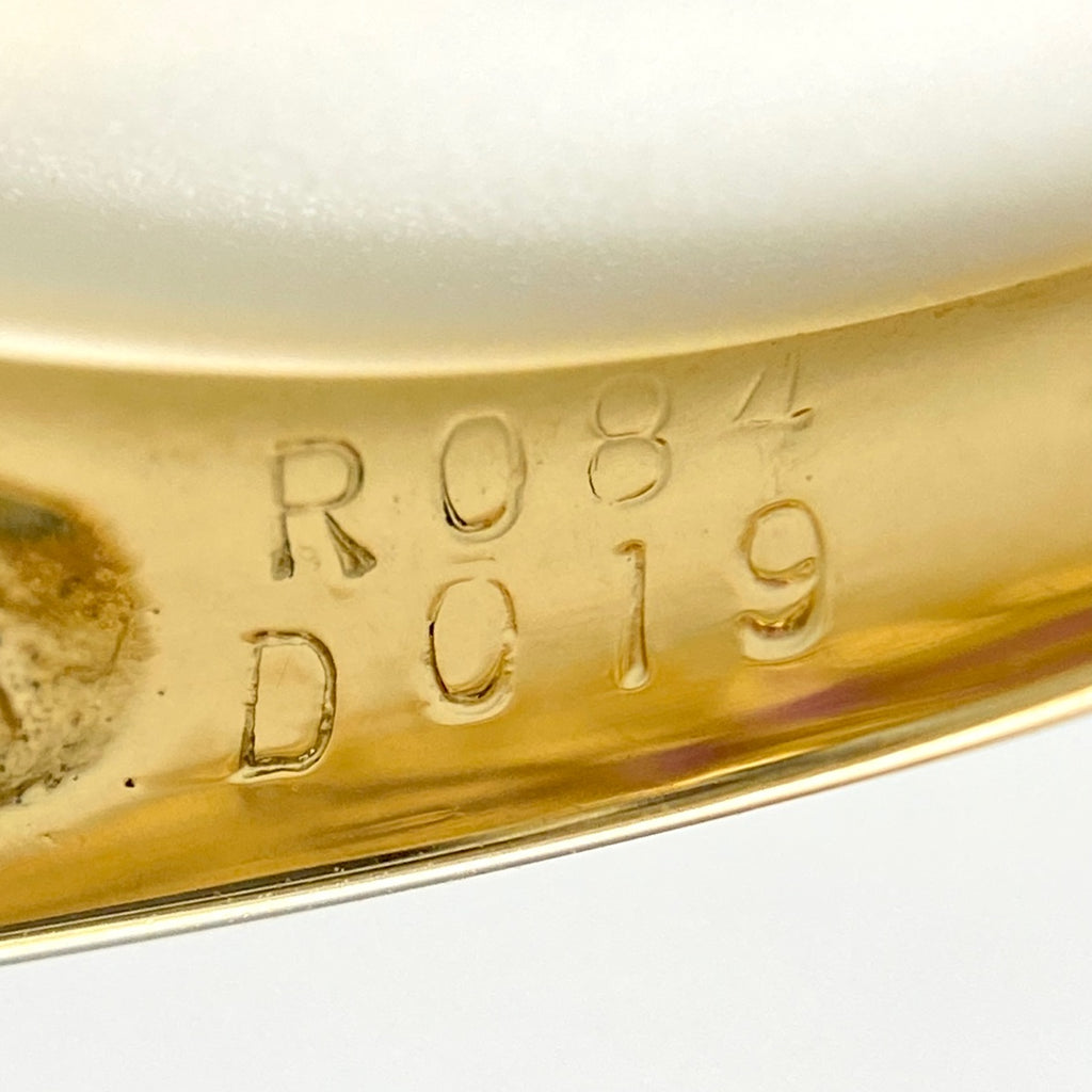 【在庫一掃】 フラワーモチーフ デザインリング YG イエローゴールド 指輪 メレダイヤ 花 リング 12号 K18 ルビー ダイヤモンド レディース 【中古】nbjwl