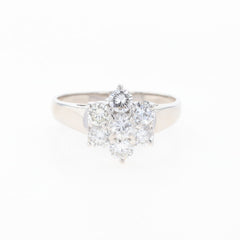 メレダイヤ デザインリング プラチナ 指輪 リング 13号 Pt900 ダイヤモンド レディース 【中古】nbjwl