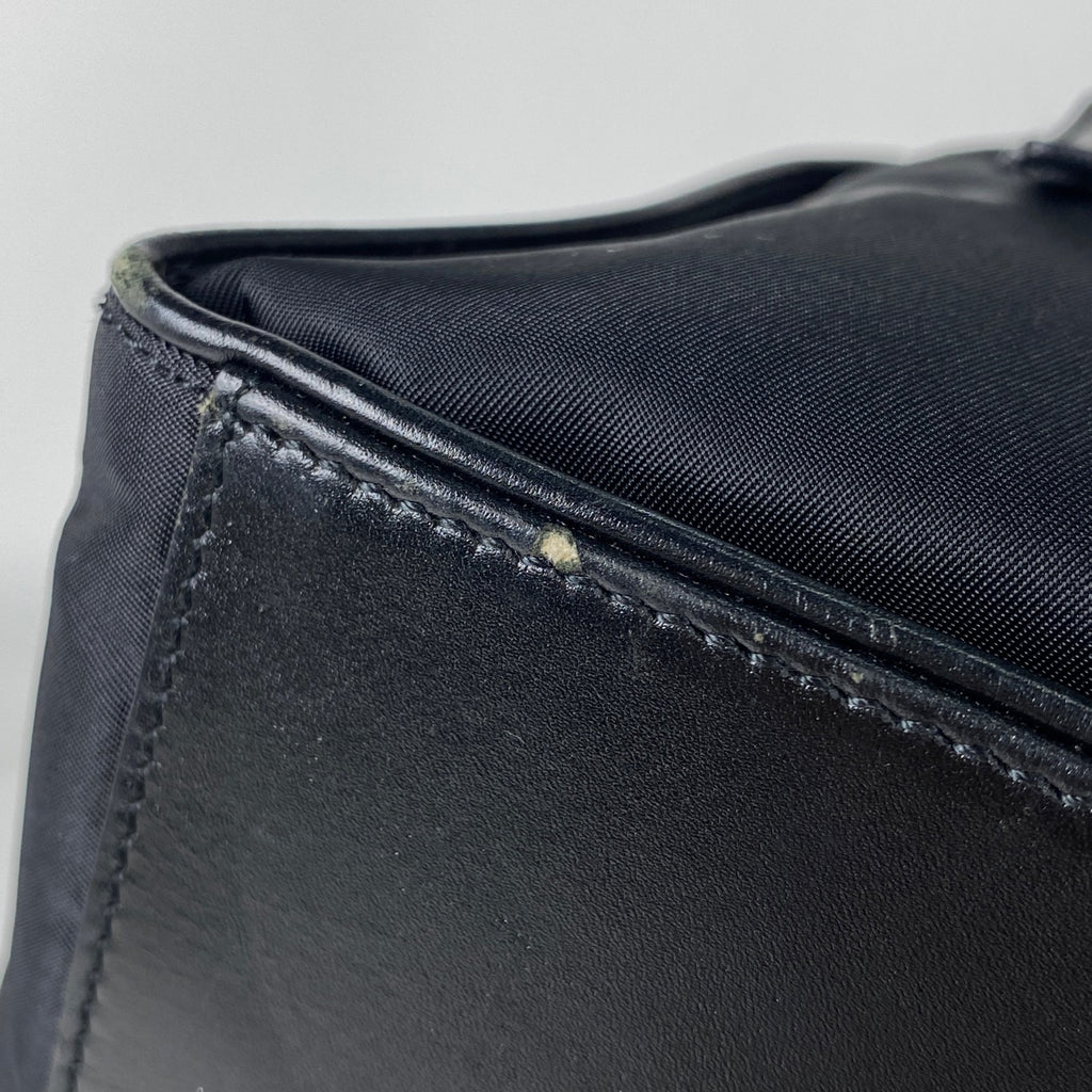 プラダ ロゴプレート ショルダーバッグ ハンドバッグ トートバッグ ナイロン ブラック レディース 【中古】brbag