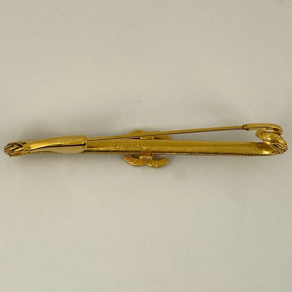 シャネル ココマーク ブローチ CCマーク ブローチ GP ゴールド レディース 【中古】bracc