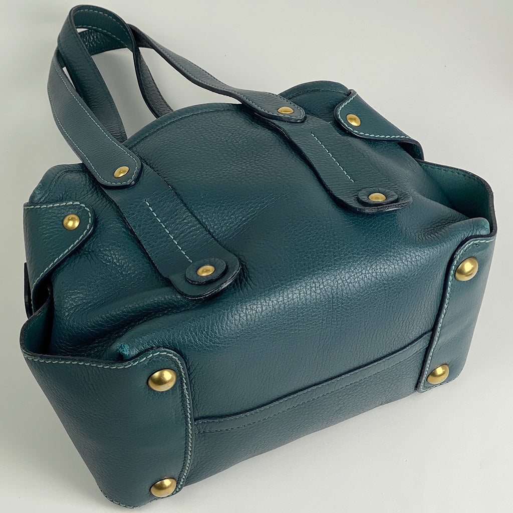 サルヴァトーレフェラガモ ガンチーニ ハンドバッグ ハンドバッグ レザー グリーン レディース 【中古】brbag