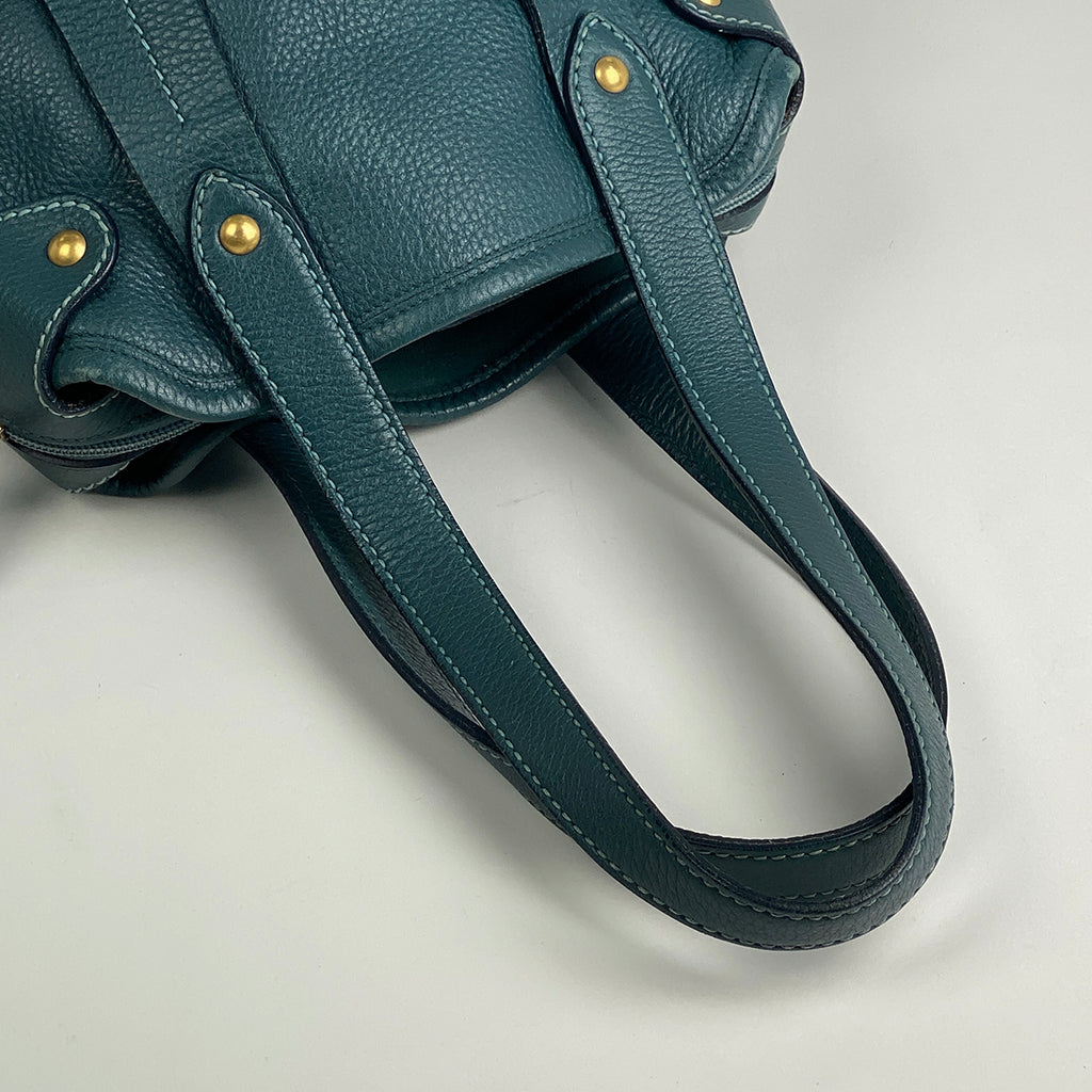 サルヴァトーレフェラガモ ガンチーニ ハンドバッグ ハンドバッグ レザー グリーン レディース 【中古】brbag