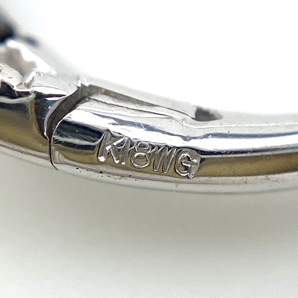 メレダイヤ デザインピアス WG ホワイトゴールド ピアス K18 WG ダイヤモンド レディース 【中古】nbjwl