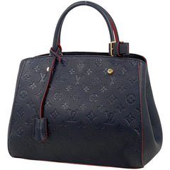 ルイ・ヴィトン モンテーニュ MM 2WAY ショルダーバッグ ハンドバッグ モノグラムアンプラント マリーヌルージュ(ネイビー) M42746 レディース 【中古】brbag