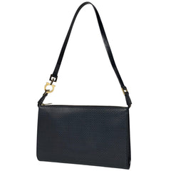 【在庫一掃】 サルヴァトーレフェラガモ ガンチーニ ハンドバッグ ワンショルダー ハンドバッグ レザー ブラック レディース 【中古】brbag