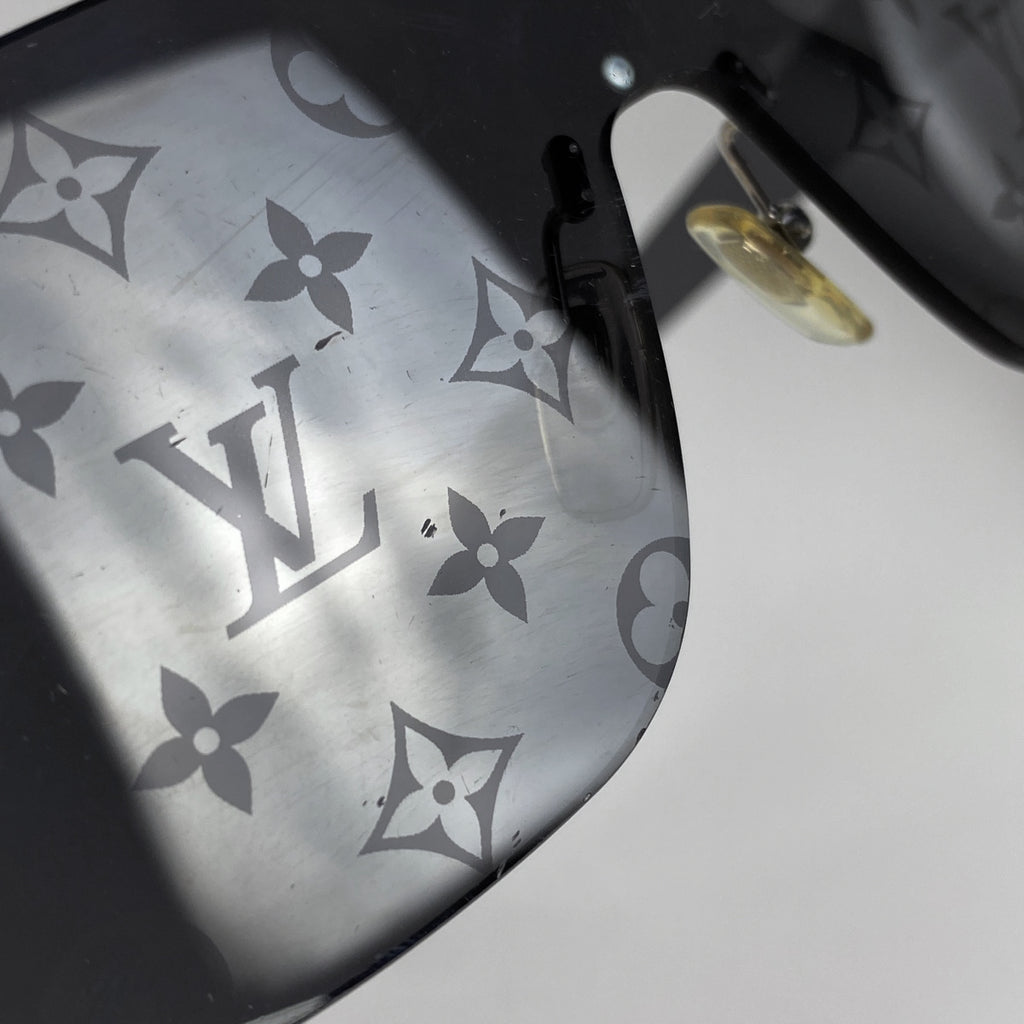 ルイ・ヴィトン シティマスク モノグラム メガネ サングラス プラスチック ブラック Z099U レディース 【中古】brbag