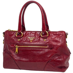 プラダ ロゴ ハンドバッグ 2WAY ショルダーバッグ ハンドバッグ レザー レッド レディース 【中古】brbag
