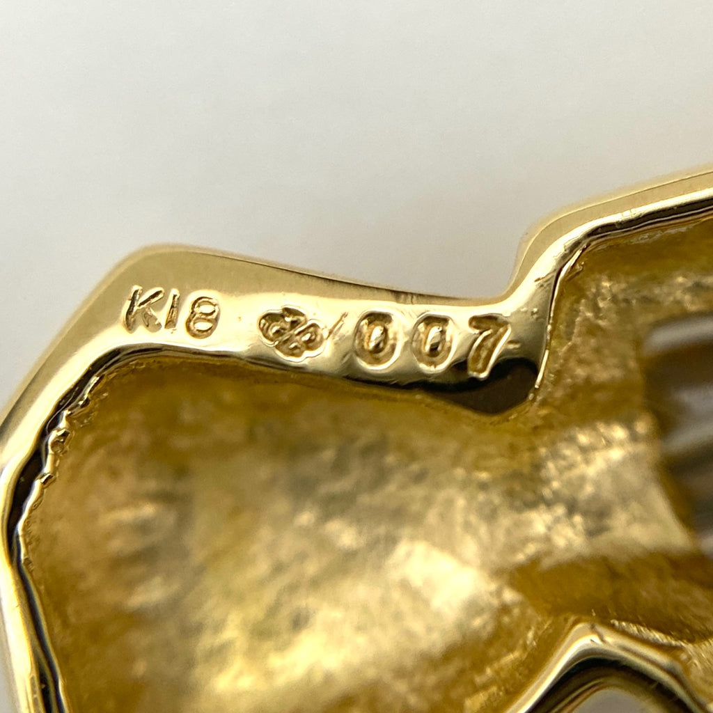 メレダイヤ デザインピアス YG イエローゴールド ピアス K18 ダイヤモンド レディース 【中古】nbjwl