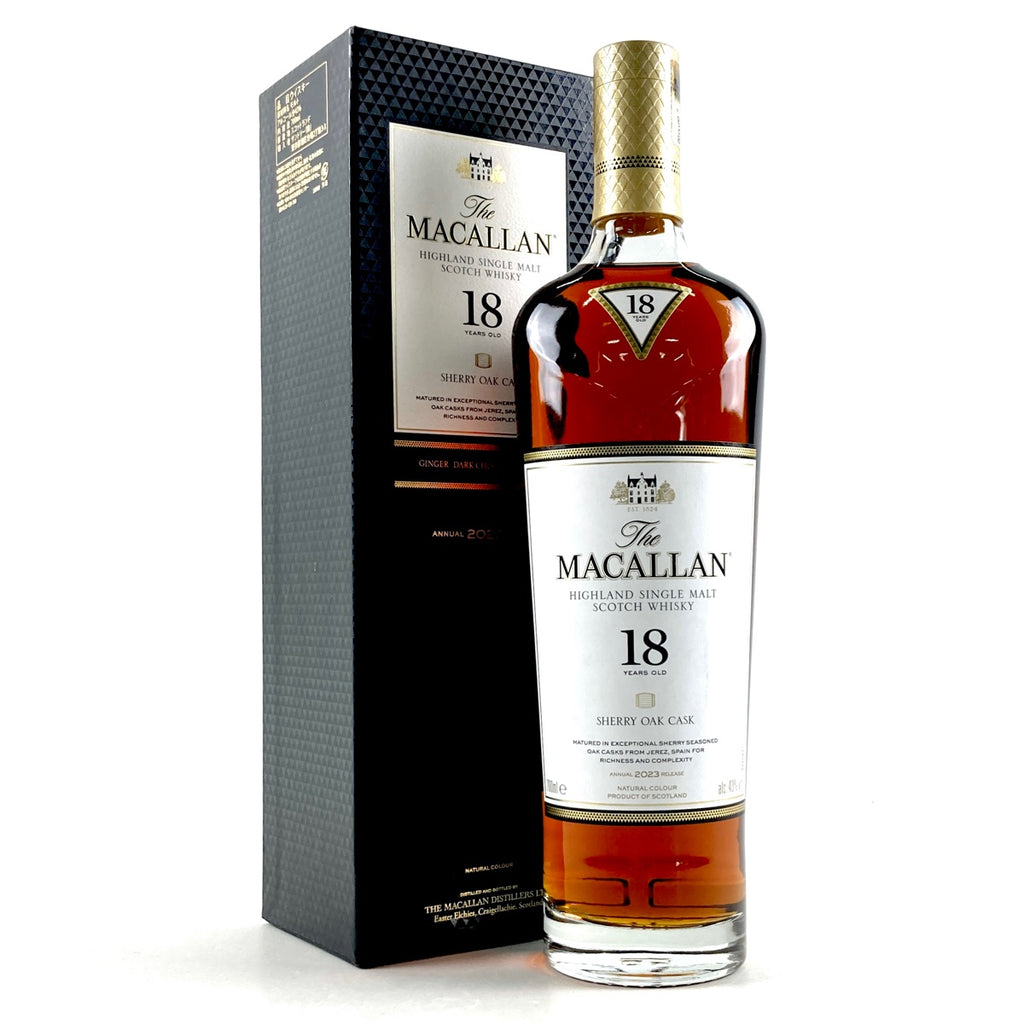 【最終値引き】 マッカラン MACALLAN 18年 シェリ—オークカスク 2023 700ml スコッチウイスキー シングルモルト 【古酒】liqbb