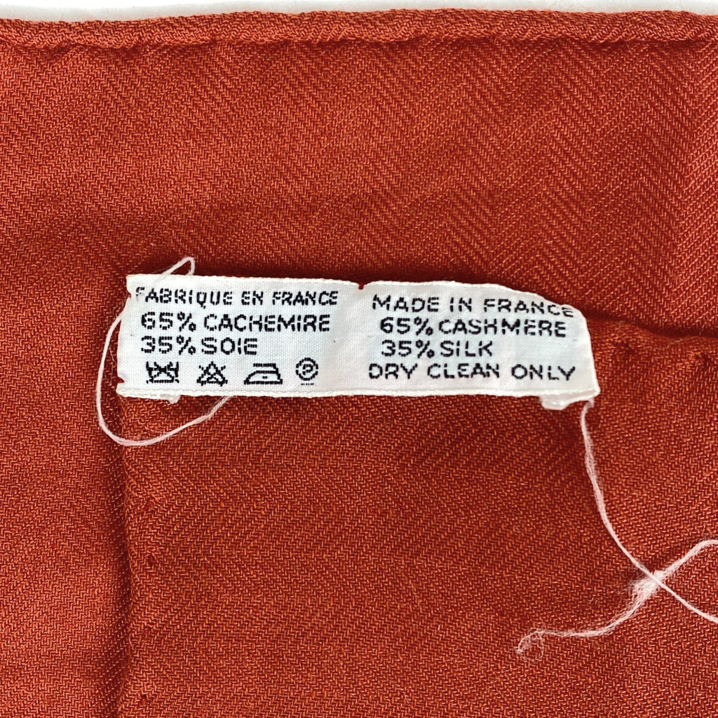 エルメス カレ 140 ART des STEPPES ステップ 美術 馬柄 ショール 大判 スカーフ カシミヤ シルク カシミヤ レッド マルチカラー レディース 【中古】  brbag