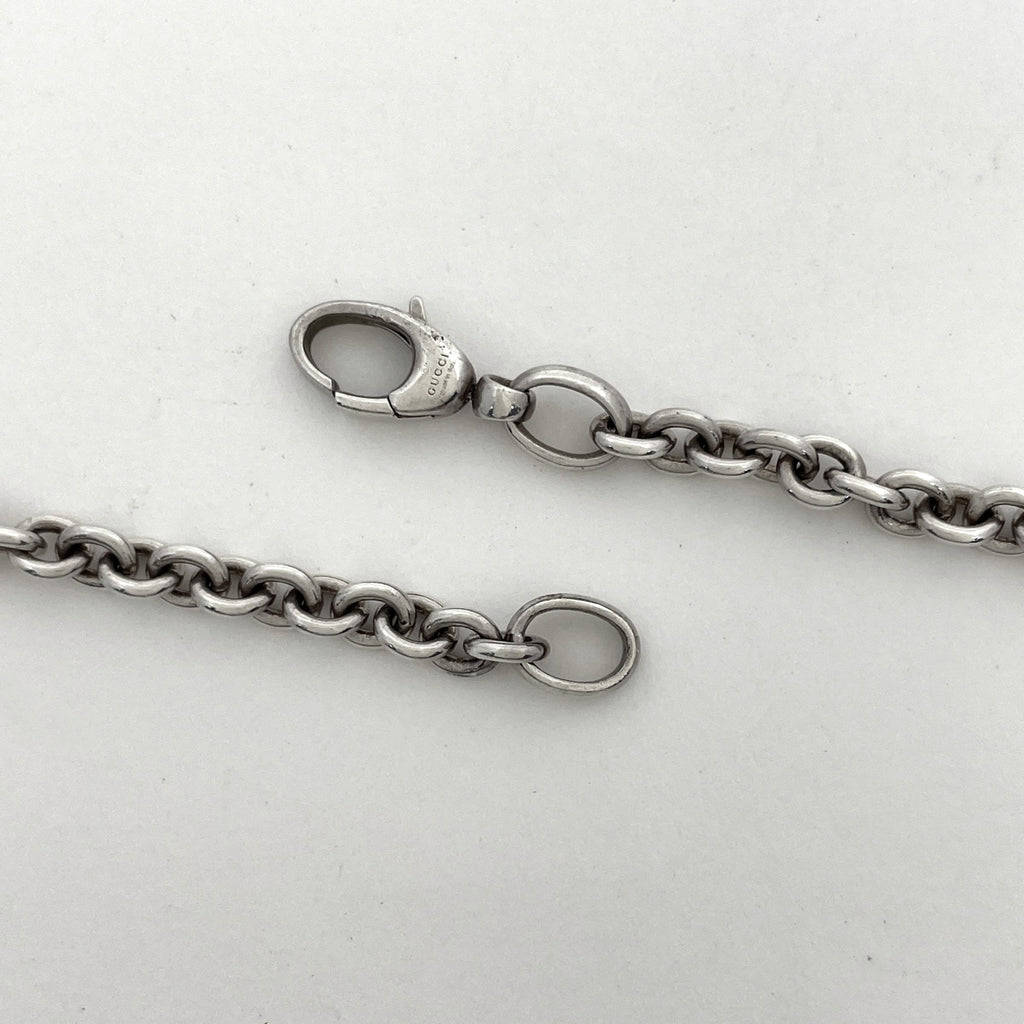 グッチ GGロゴ ネックレス インターロッキングG ネックレス シルバー925 シルバー レディース 【中古】bracc
