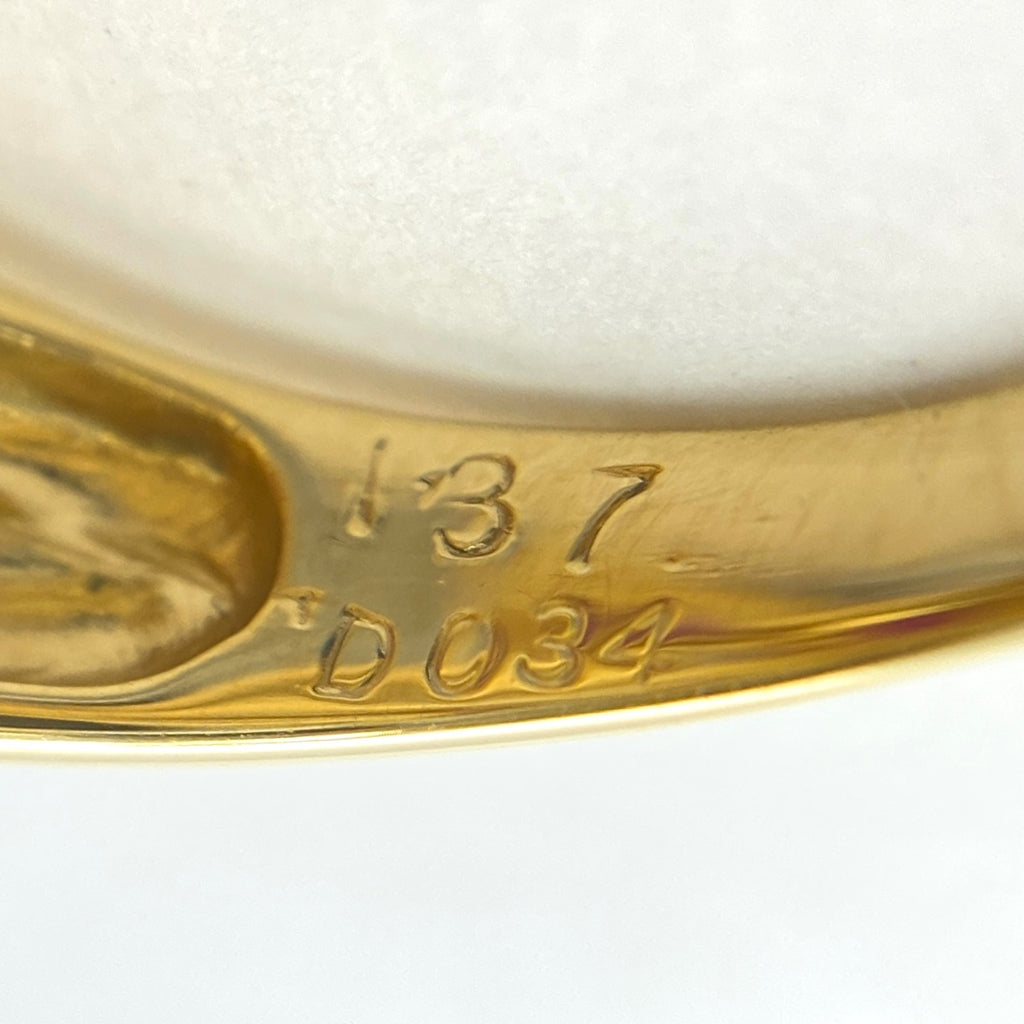フラワーモチーフ デザインリング YG イエローゴールド 指輪 メレダイヤ 花 リング 11号 K18 ルビー ダイヤモンド レディース 【中古】 
 ラッピング可