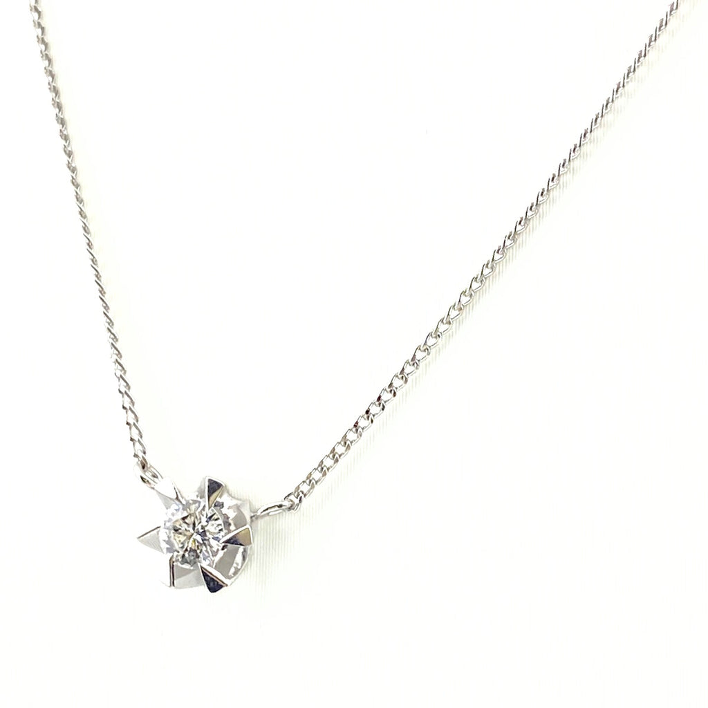 メレダイヤ デザインネックレス プラチナ ペンダント ネックレス Pt850 ダイヤモンド レディース 【中古】nbjwl