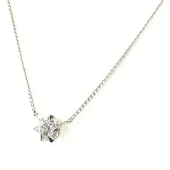 メレダイヤ デザインネックレス プラチナ ペンダント ネックレス Pt850 ダイヤモンド レディース 【中古】nbjwl