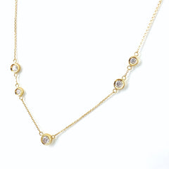 メレダイヤ デザインネックレス YG イエローゴールド ペンダント ネックレス K18 ダイヤモンド レディース 【中古】nbjwl