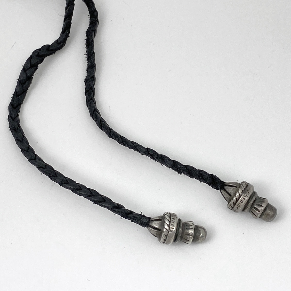 silver シルバー ネックレス 925 ボロチップ レザー クロムハーツ クロムハーツ スモールCHクロスボロチップ Wシルバーネックレス