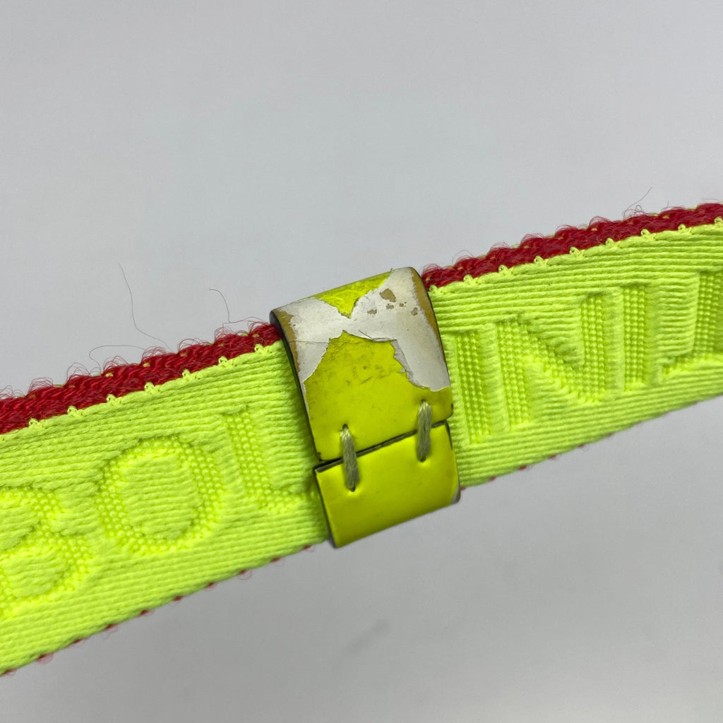 クリスチャンルブタン ロゴ ウエストバッグ ウエストポーチ スタッズ ボディバッグ レザー イエロー レディース 【中古】