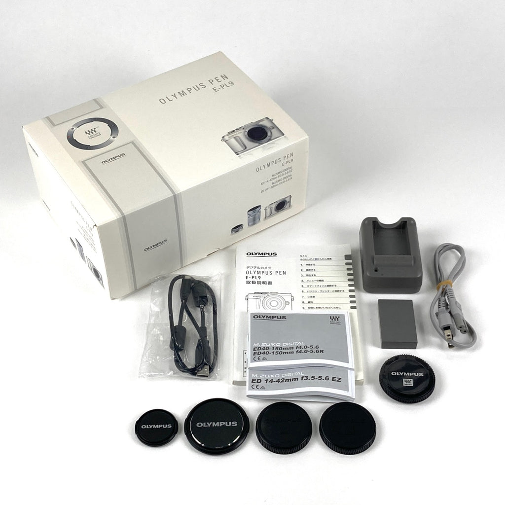 オリンパス OLYMPUS PEN E-PL9 EZダブルズームキット ホワイト デジタル ミラーレス 一眼カメラ 【中古】