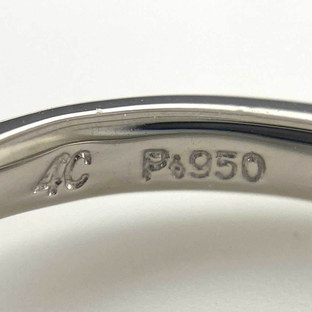 ヨンドシー ダイヤモンド デザインリング プラチナ 指輪 リング 7号 Pt950 ダイヤモンド レディース 【中古】brjwl